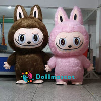 POP MART Labubu Inflatable Furry Plush Mascot Costume Anime Theme Rabbit Toy