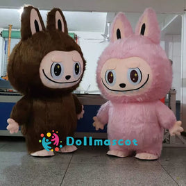 POP MART Labubu Inflatable Furry Plush Mascot Costume Anime Theme Rabbit Toy