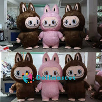 POP MART Labubu Inflatable Furry Plush Mascot Costume Anime Theme Rabbit Toy