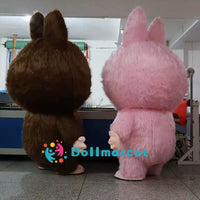 POP MART Labubu Inflatable Furry Plush Mascot Costume Anime Theme Rabbit Toy