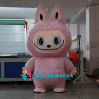 POP MART Labubu Inflatable Furry Plush Mascot Costume Anime Theme Rabbit Toy