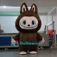 POP MART Labubu Inflatable Furry Plush Mascot Costume Anime Theme Rabbit Toy