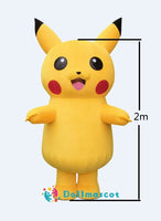 2M Inflatable Pikachu Mascot Costume With Battery - dollmascot