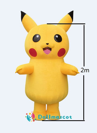 2M Inflatable Pikachu Mascot Costume With Battery - dollmascot
