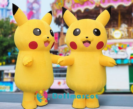 2M Inflatable Pikachu Mascot Costume With Battery - dollmascot