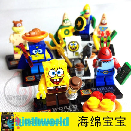 8pcs/lot SpongeBob SquarePants Minifigures - dollmascot
