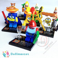 8pcs/lot SpongeBob SquarePants Minifigures - dollmascot