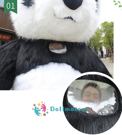 Aldult Inflatable Panda Mascot Costume - dollmascot