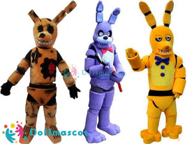 Freddy FNAF Creepy Bunny Adult Mascot Costume - dollmascot