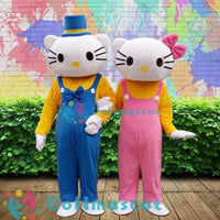 HELLO Kitty Cat Mascot Costume - dollmascot