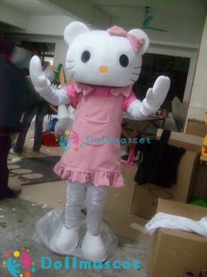 HELLO Kitty Cat Mascot Costume - dollmascot