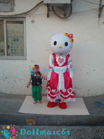 HELLO Kitty Cat Mascot Costume - dollmascot