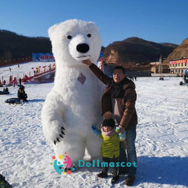 Inflatable Polar Bear Mascot Costume - dollmascot