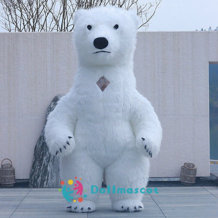 Inflatable Polar Bear Mascot Costume - dollmascot