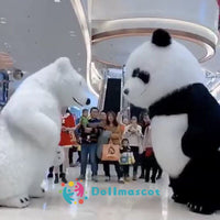Inflatable Polar Bear Mascot Costume - dollmascot